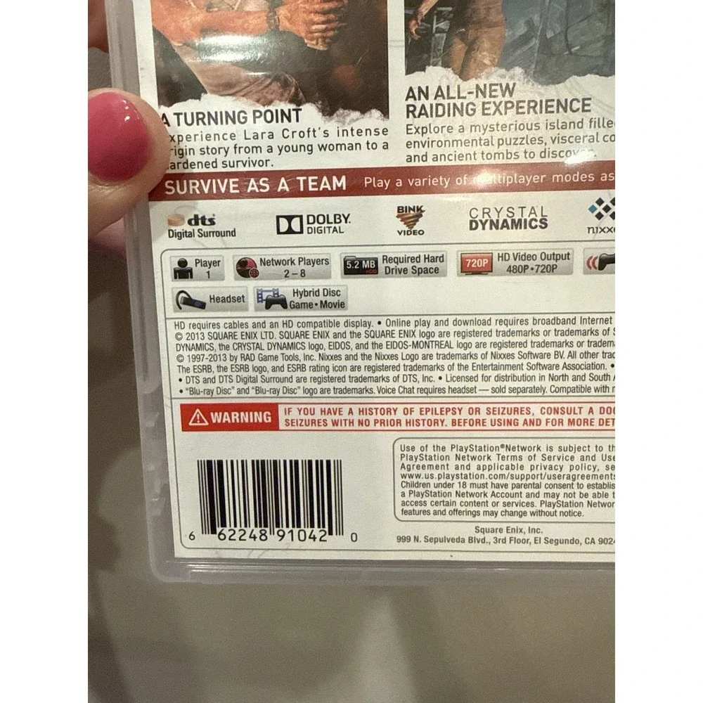 Tomb Raider (Sony PlayStation 3 PS3, 2013) CIB Complete w/ Manual